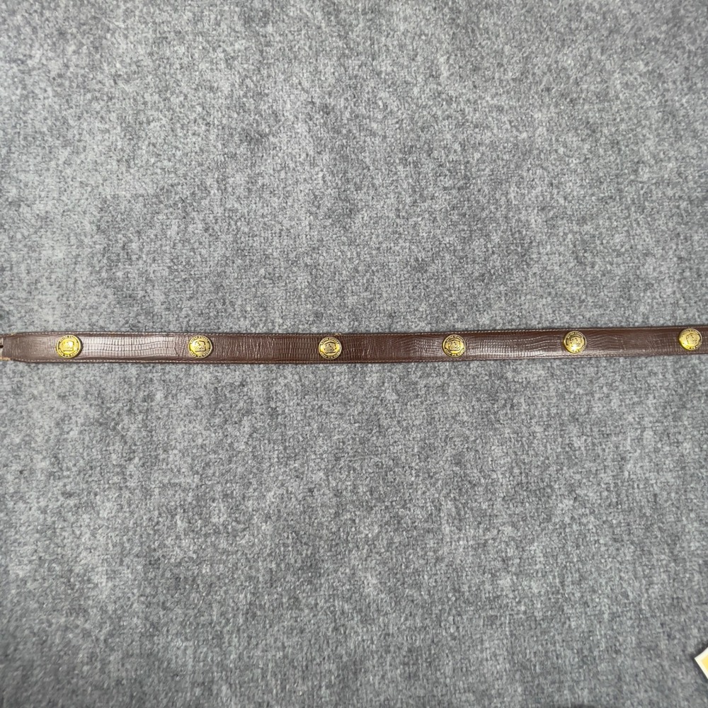 Vintage 100th U.S. Open Pebble Beach Lizard Embossed Leather Belt Mens 38 Brown - Picture 3 of 6